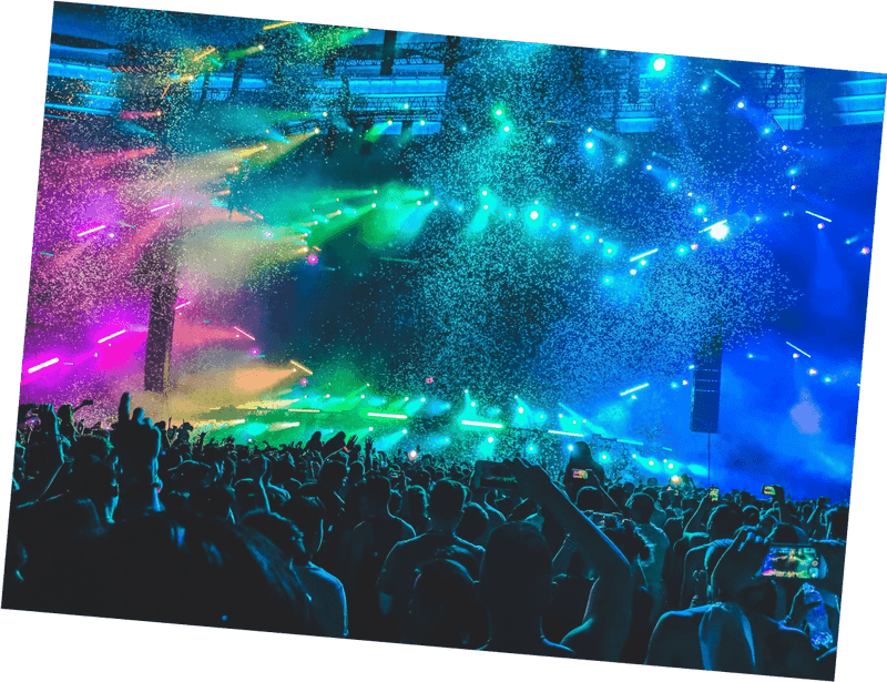 Bright Light Show at Concert